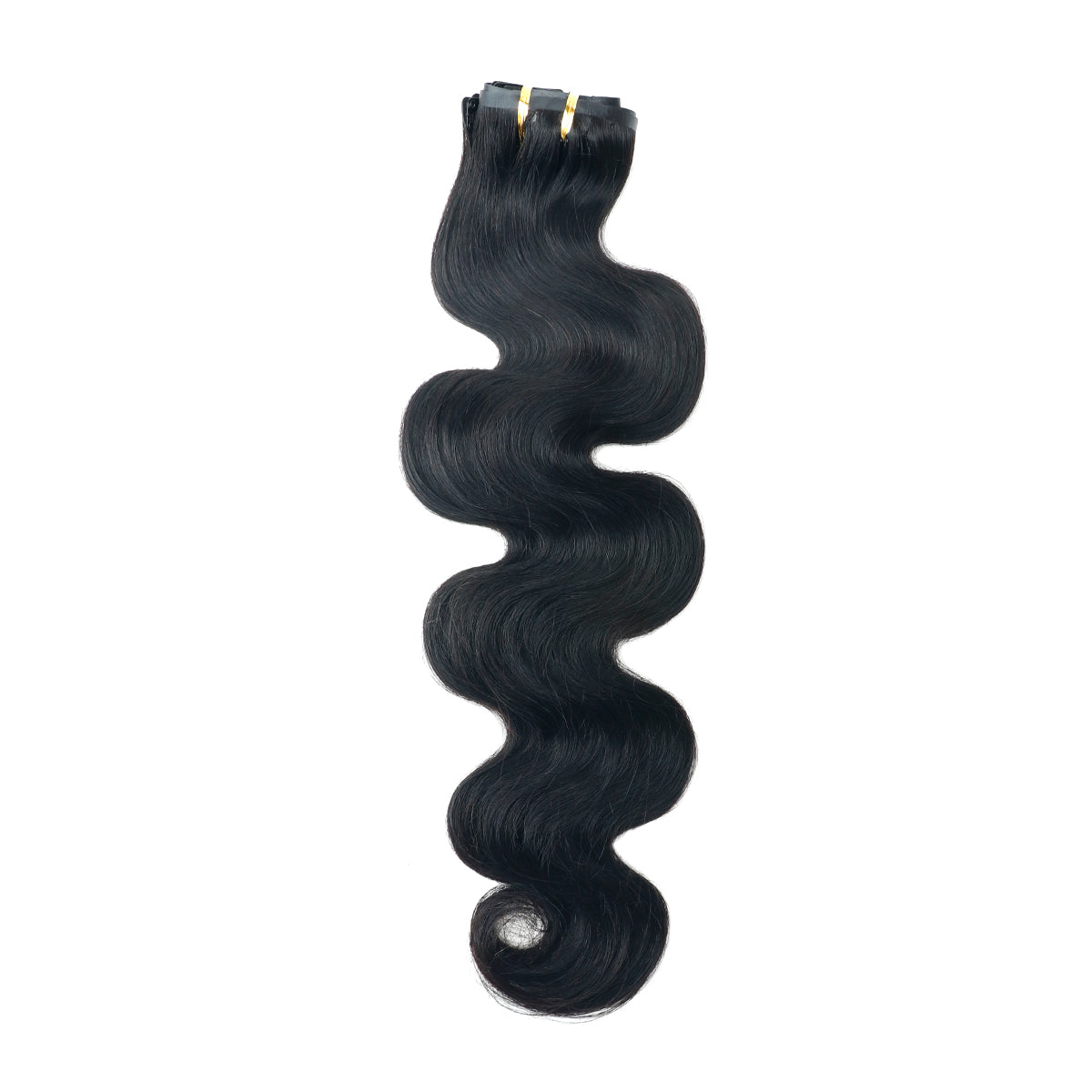 Body Wave Clip-in Hair Extensions - Real Human Hair, 240g (2 Pack), 20inch, Natural Black