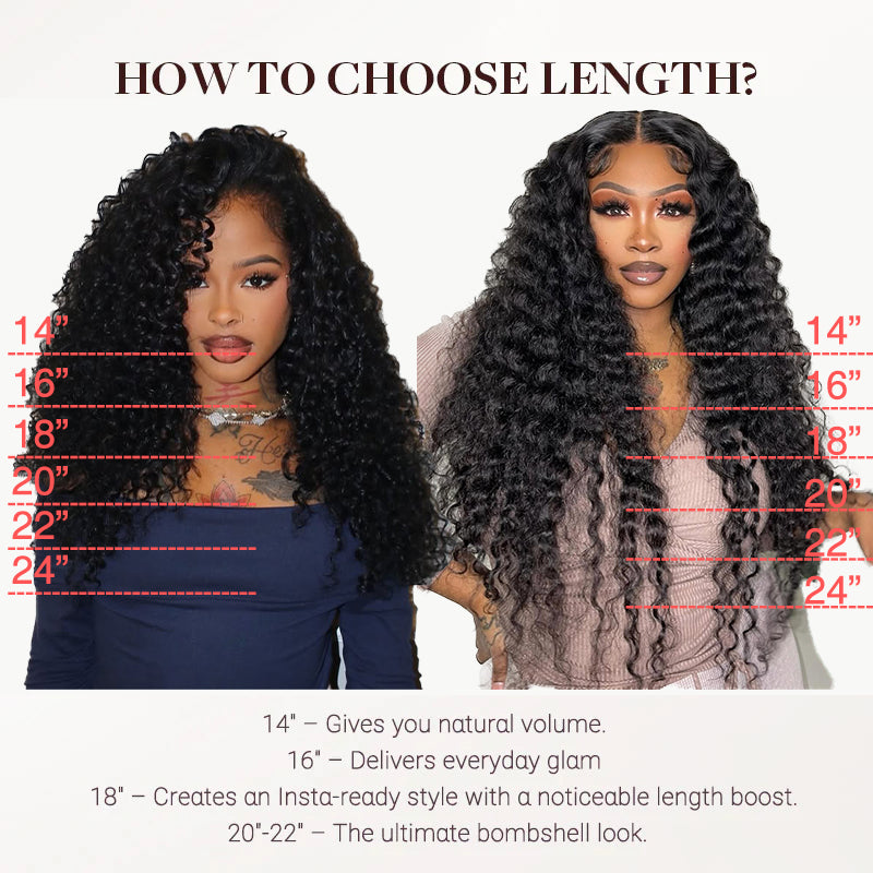 Curly Clip-in Hair Extensions - Real Human Hair, 2 Pack, 240g, 20inch, Natural Black