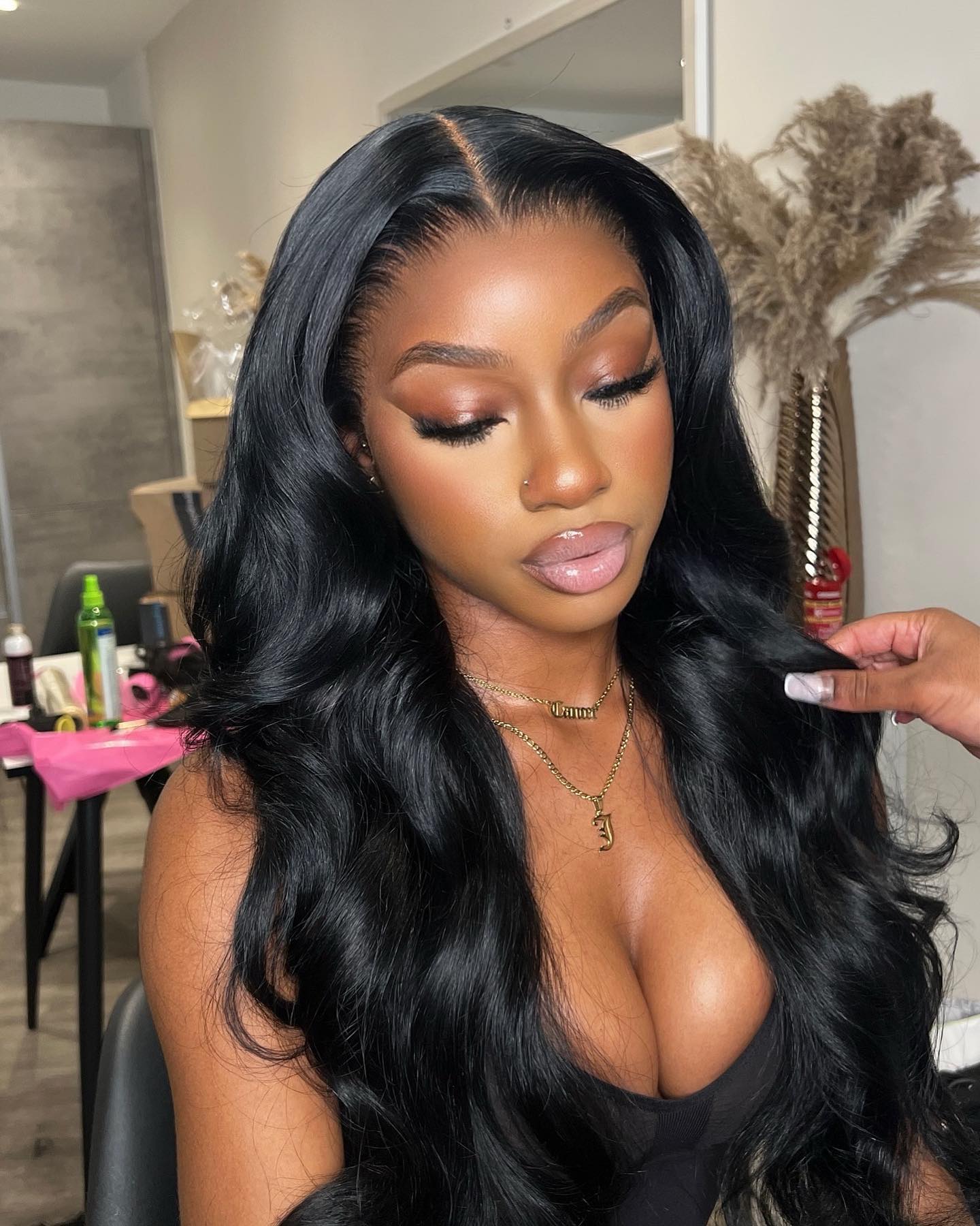 Body Wave Clip-in Hair Extensions - Real Human Hair, 240g (2 Pack), 20inch, Natural Black