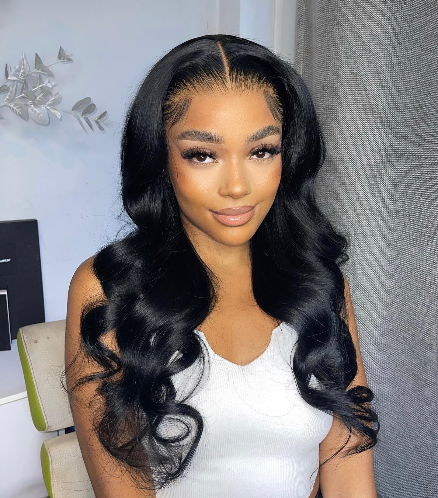 Body Wave Clip-in Hair Extensions - Real Human Hair, 240g (2 Pack), 20inch, Natural Black