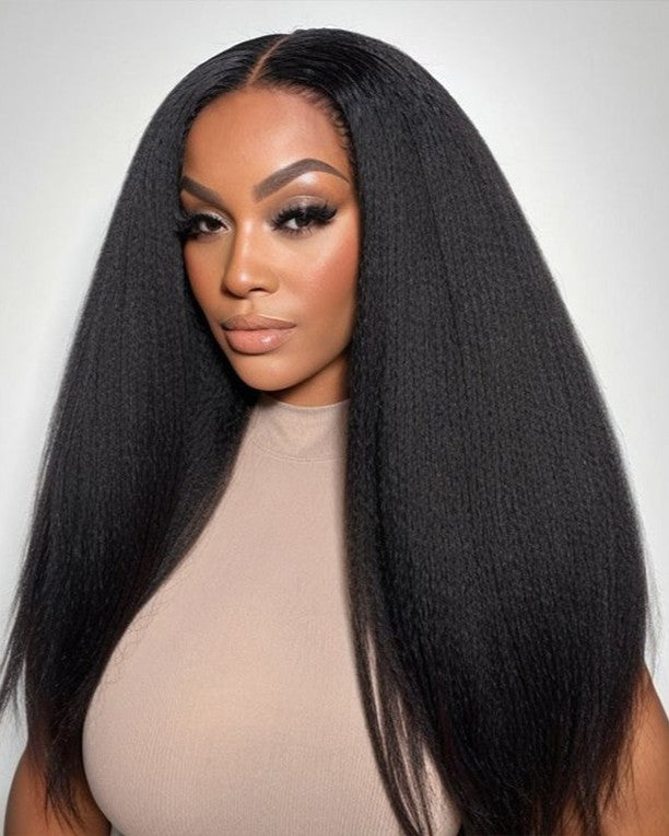Yaki Straight Clip-in Hair Extensions – 100% Remy Human Hair, 240g (2 Pack), 20” Natural Black